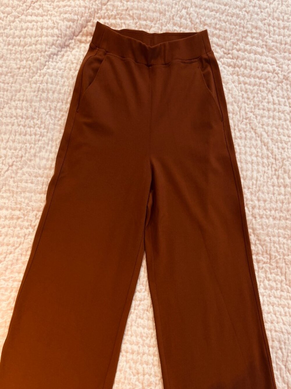 Kit and Ace Maven Cropped Wide Leg Pants Size 6 Rust Brown